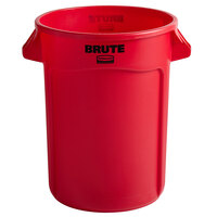 Rubbermaid FG263200RED BRUTE 32 Gallon Red Round Trash Can