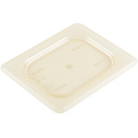 Cambro 80HPC150 1/8 Size Amber High Heat Flat Lid