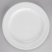 Libbey 905437983 Elan 8" Round Royal Rideau White Medium Rim Porcelain Plate - 12/Case