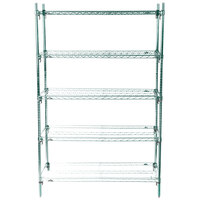 Metro 5A457K3 Stationary Super Erecta Adjustable 2 Series Metroseal 3 Wire Shelving Unit - 21" x 48" x 74"