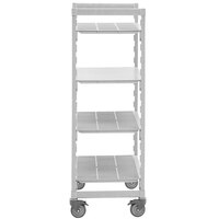 Cambro CPHU244275V4480 Camshelving® Premium Mobile Shelving Unit with 4 Vented Shelves 24" x 42" x 75"