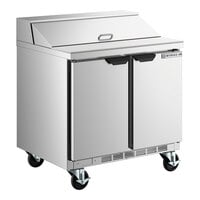 Beverage-Air SPE36HC-10 Elite Series 36" 2 Door Refrigerated Sandwich Prep Table