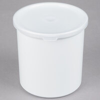 Carlisle Classic 1.2 Qt. White Round SAN Plastic Crock with Lid