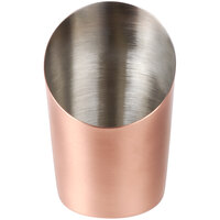 American Metalcraft FFCCS45 12 oz. Satin Copper Plated Angled French Fry Cup