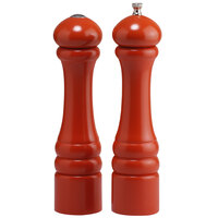 Chef Specialties 10900 Professional Series 10" Customizable Autumn Hues Butternut Orange Pepper Mill and Salt Shaker