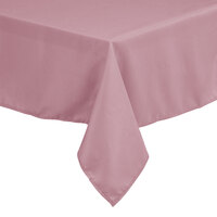 Intedge 54" x 120" Rectangular Pink 100% Polyester Hemmed Cloth Table Cover