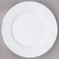 Tuxton ALA-062 Alaska 6 1/4" Bright White Wide Rim Rolled Edge China Plate - 36/Case