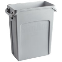 Rubbermaid 1971258 Gray 64 Qt. / 16 Gallon Slim Jim Rectangular Trash Can