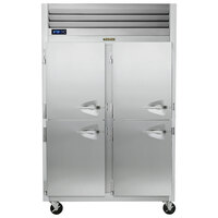 Traulsen G20005P 2 Section Solid Half Door Pass-Through Refrigerator - Left / Left Hinged Doors