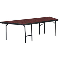National Public Seating SP4824C Portable Stage Pie Unit with Red Carpet - 48" x 24"