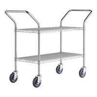 Regency 18" x 46" Two Shelf Chrome Heavy Duty Utility Cart