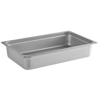 Choice Full Size 4" Deep 24 Gauge Anti-Jam Stainless Steel Steam Table / Hotel Pan