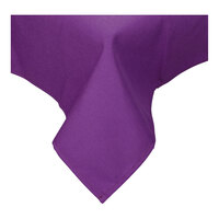 Intedge 64" x 110" Rectangular Purple Hemmed 65/35 Poly/Cotton Blend Cloth Table Cover