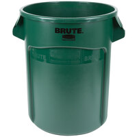 Rubbermaid FG262000DGRN BRUTE 20 Gallon Green Round Trash Can