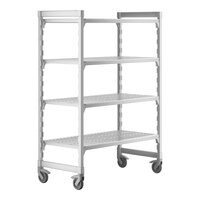 Cambro CPMU244867V4480 Camshelving® Premium Mobile Shelving Unit with Premium Locking Casters 24" x 48" x 67" - 4 Shelf