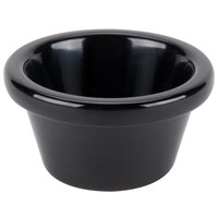 Tablecraft RAM3BK 3 oz. Black Melamine Ramekin - 12/Pack