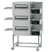 Lincoln Impinger II 1100 Series Triple Stacked Electric Conveyor Oven, Bidirectional Operation - 30kW, 208V, 3 Phase