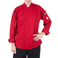 Mercer Culinary Millennia® Unisex Red Long Sleeve Cook Jacket M60010RD - 3X
