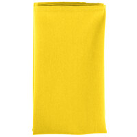 Intedge Yellow 65/35 Polycotton Blend Cloth Napkins, 20" x 20" - 12/Pack