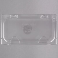 Carlisle CM10280Z07 Coldmaster EZ Access 1/3 Size Clear Polycarbonate Food Pan Lid with 2 Notches