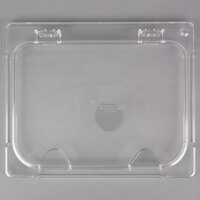 Carlisle CM10239Z07 Coldmaster EZ Access 1/2 Size Clear Polycarbonate Food Pan Lid with Notch