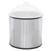 Carlisle White 3 Gallon Coldmaster Ice Cream Cold Crock with Lid and Stainless Steel Shroud