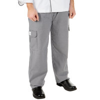 Mercer Culinary Genesis® Unisex Houndstooth Cargo Pants M61051HT - Extra Small