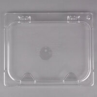 Carlisle CM10240Z07 Coldmaster EZ Access 1/2 Size Clear Polycarbonate Food Pan Lid with 2 Notches