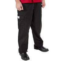 Mercer Culinary Genesis® Unisex Black Cargo Pants M61090BK - 3XL