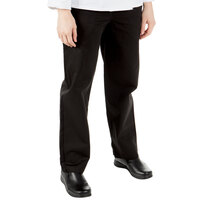 Mercer Culinary Genesis® Women's Black Chef Pants M61080BK - Medium