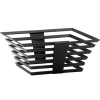 Cal-Mil 1466-5-13 Black Metal Elevation Riser - 12" x 12" x 7"