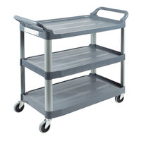 Rubbermaid Xtra 300 lb. Three Shelf Utility Cart / Bus Cart 40" x 20" x 37"