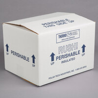 Polar Tech Thermo Chill Insulated Shipping Box with Foam Container 8" x 6" x 4 1/4" - 12/Case