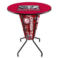 Holland Bar Stool L218B42Alabma36RAL-Ele University of Alabama 36" Round Bar Height LED Pub Table