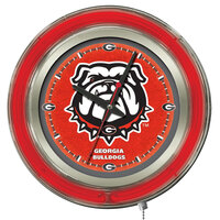 Holland Bar Stool Clk15GA-Dog University of Georgia 15" Neon Clock