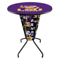 Holland Bar Stool L218B42LaStUn36RLaStUn Louisiana State University 36" Round Bar Height LED Pub Table