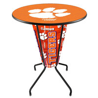 Holland Bar Stool L218B42Clmson36RClmson Clemson University 36" Round Bar Height LED Pub Table