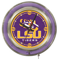 Holland Bar Stool Clk15LaStUn Louisiana State University 15" Neon Clock