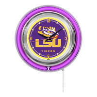 Holland Bar Stool Clk15LaStUn Louisiana State University 15" Neon Clock