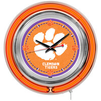 Holland Bar Stool Clk15Clmson Clemson University 15" Neon Clock