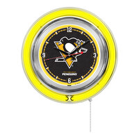 Holland Bar Stool Clk15PitPen Pittsburgh Penguins 15" Neon Clock