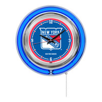 Holland Bar Stool Clk15NYRang New York Rangers 15" Neon Clock
