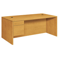 HON 10586LCC 10500 Series 72" x 36" x 29 1/2" Harvest "L" or "U" Large Left 3/4 Height Pedestal Desk