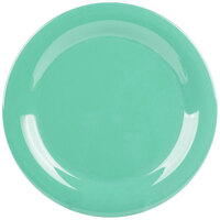 GET NP-9-FG Diamond Mardi Gras 9" Rainforest Green Narrow Rim Round Melamine Plate - 24/Case