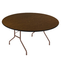 Correll 48" Round Walnut High Pressure Heavy Duty Folding Table