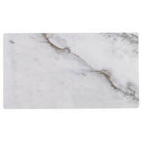 Thunder Group SB514W 14 3/4" x 8 1/4" White Shadow Faux Marble Melamine Serving Board