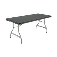 Lifetime 880350 30" x 72" Rectangular Black Plastic Nesting Folding Table - 26/Pack