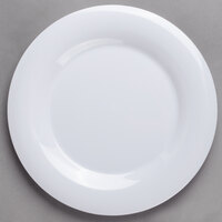 Carlisle 3301002 Sierrus 10 1/2" White Wide Rim Melamine Plate - 12/Case