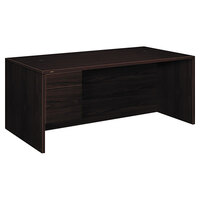 HON 10586LNN 10500 Series 72" x 36" x 29 1/2" Mahogany Large 3/4 Height Pedestal Desk