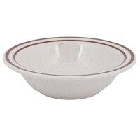 Tuxton TBS-010 Bahamas 11 oz. Brown Speckle Wide Rim China Grapefruit Bowl - 36/Case